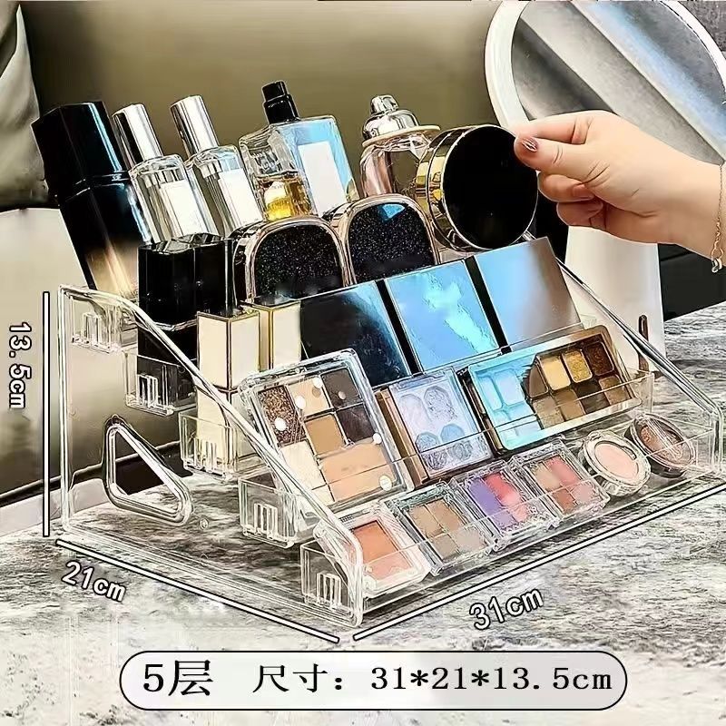 Acrylic ladder display stand blind box storage rack bar storage multi-layer transparent display stand cosmetics storage rack