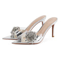 2026 summer new pointed-toe rhinestone high heel sandals - women's european & american sexy stiletto, breathable, lightweight, and versatile sandals