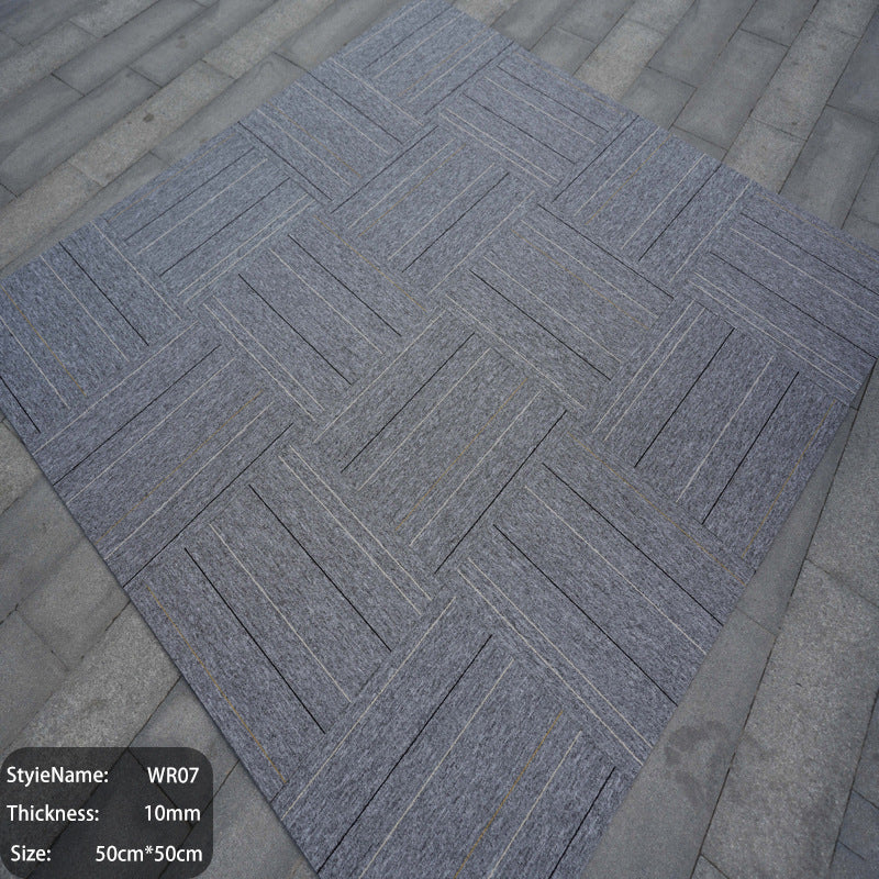 Extra thick commercial carpet for office use - large area, wear-resistant, quiet, square interlocking tiles for office buildings and conference rooms