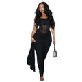 European and american style cross-border women's solid color design cropped bodycon dress - round neck slim fit streetwear maxi dress