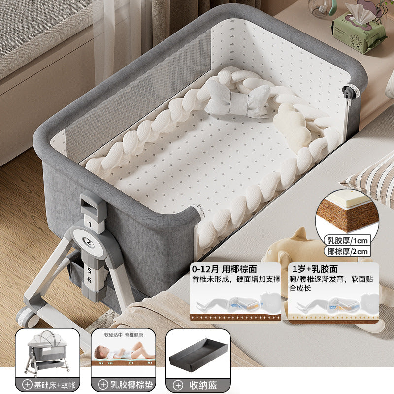 Baby crib - portable, foldable, multi-functional bassinet - newborn & toddler convertible bed