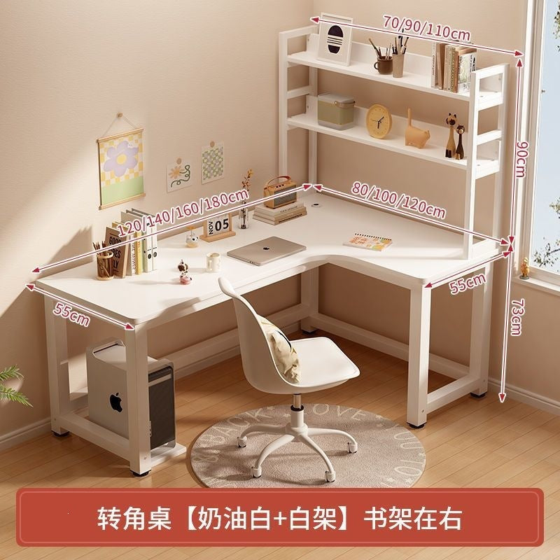 Corner gaming desk double computer desk desktop home desk bookshelf combination bedroom office desk writing desk gaming