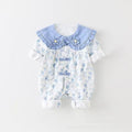 Baby girl's long-sleeved romper, stylish and fashionable, perfect for newborns, full-month celebrations, outings, and 100-day milestones. newborn baby clothes, one-piece jumpsuit, suitable for spring and autumn