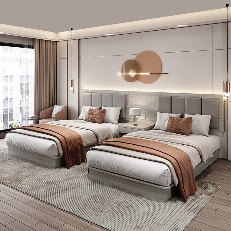 Hotel furniture standard room hotel bed hotel room bed rental house b&b bed double bed box combination cabinet wardrobe