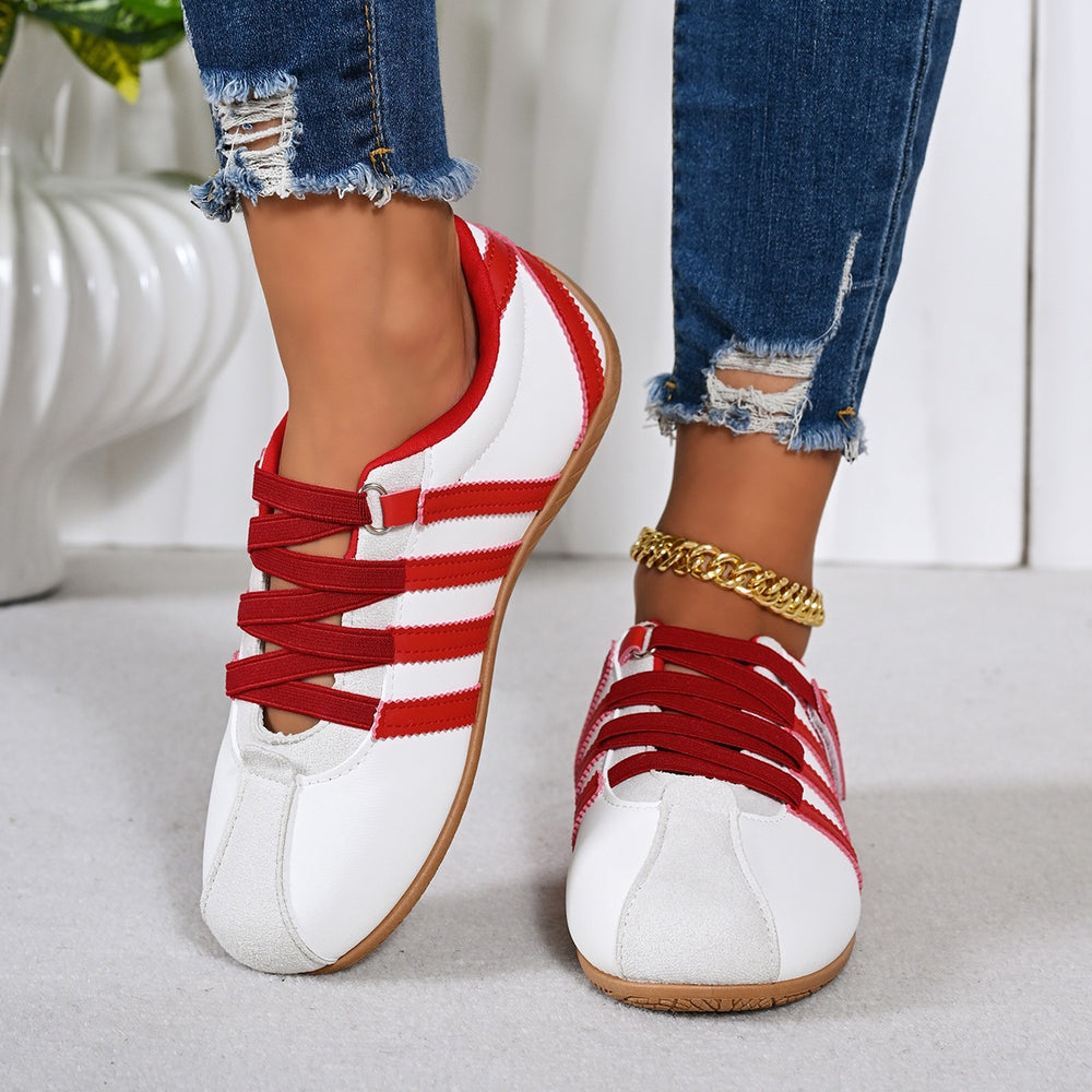 Exportplus sizespring & fallcolor matchingfashion german training shoes strapsretrocasual shoes women's soft bottom sneakers wholesale