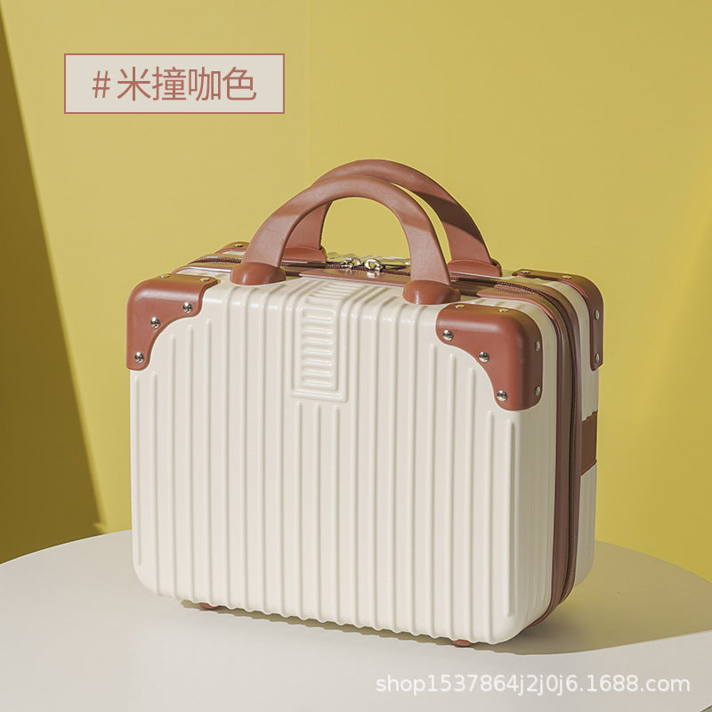 Portable cosmetic case, high-value 14-inch suitcase, small mini suitcase, gift box, gift printing logo.