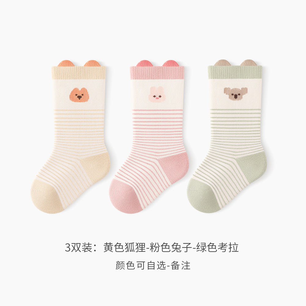Babylon class a baby socks knee socks baby socks cute cartoon newborn large elastic non-leg socks