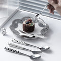 Vintage-inspired ceramic handle stainless steel cutlery set - includes knife, fork, spoon, dessert spoon, steak knife, and fork. custom logo options available