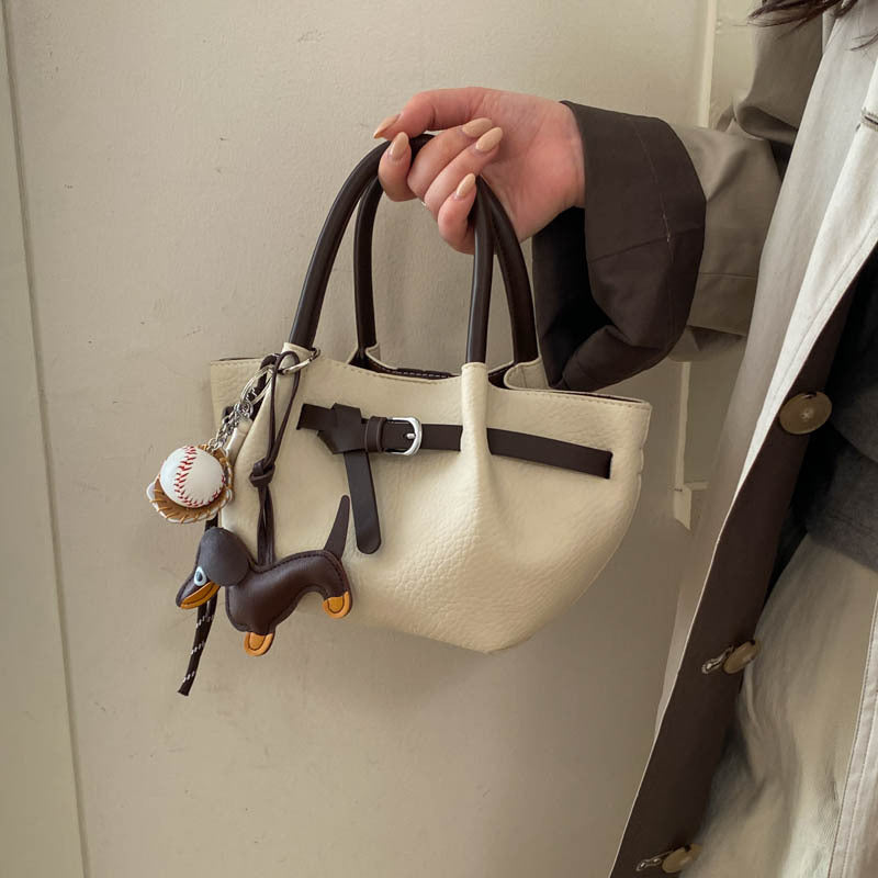 Large capacity retro texture satchel bag women's easiest for matchwork clothing shoulder bag large capacity work easiest for matchcrossbody bag