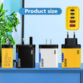 240w 3pd charger with led display + dual usb multi-port charger, us/eu plug, compatible with apple and huawei devices