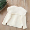 Girls' cardigan sweater, new autumn/winter  collection, children's knitted outerwear, baby girl's single-piece dropshipping handmade wool sweater
