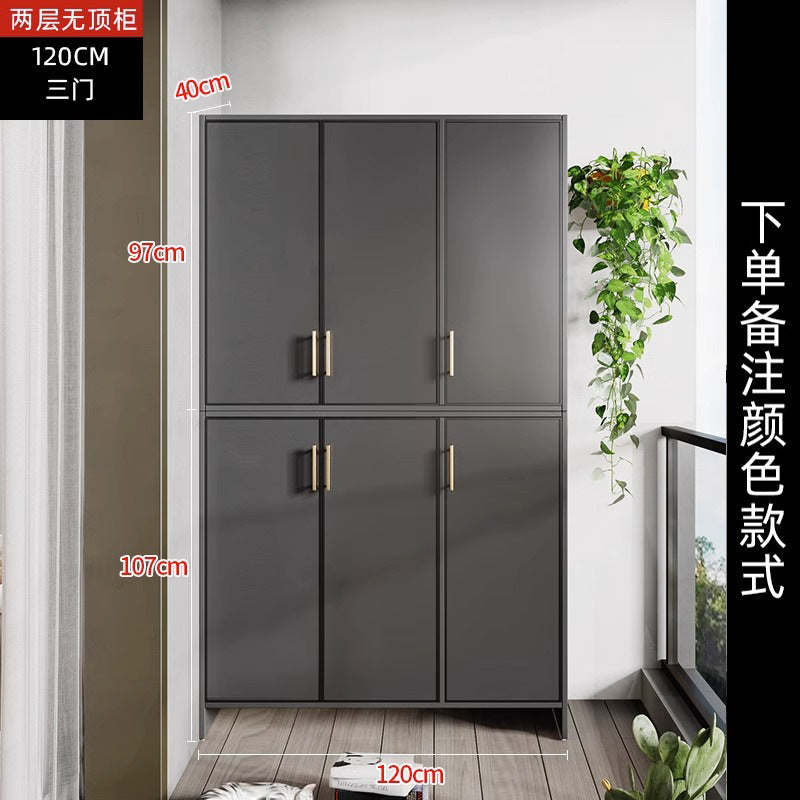 Space Aluminum Balcony Locker Sunscreen Wardrobe Large Capacity Cabinet Sundries Storage Cabinet Locker Shoe Cabinet Side Cabinet