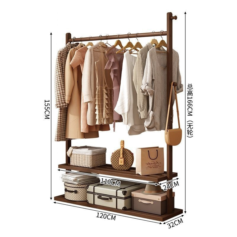 Coat rack floor-standing clothes rack for home clothes drying rack simple bedroom clothes storage rack room living room indoor
