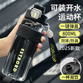 Large capacity water bottle for travel, sports, and fitness - dual drinking options, student straw cup, plastic outdoor water bottle - wholesale & customization available