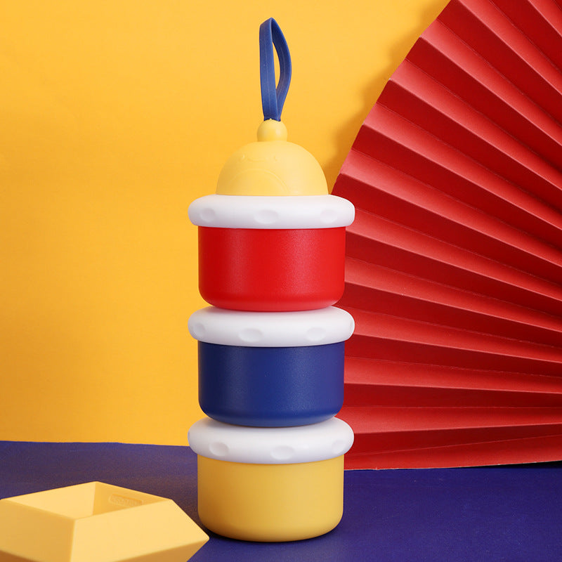 Baby milk powder box, layered milk powder can, convenient to go out, milk powder grid, three-layer removable sub-packing box, sealed box wholesale