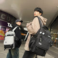New trendy graffiti backpack - high-value anime cartoon design, large capacity, lightweight, waterproof student backpack