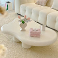 Influencer-approved cream cloud coffee table: nordic-style, space-saving, irregular shaped tea table for modern minimalist home decor and homestays