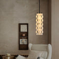 Modern minimalist faux marble pendant light - bedroom bedside, unique restaurant, designer style, light luxury bar, ultra-minimalist lighting fixture