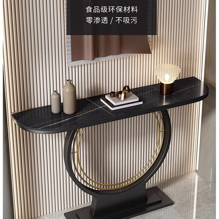 Accessible luxury bench narrow table slate console table entrance cabinet new chinoiserie bench entrance console table table against the wall semicircle
