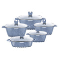 Royal dessini 10-piece square die-cast aluminum soup pot for home cooking pot non-stick pot suit wholesale pot