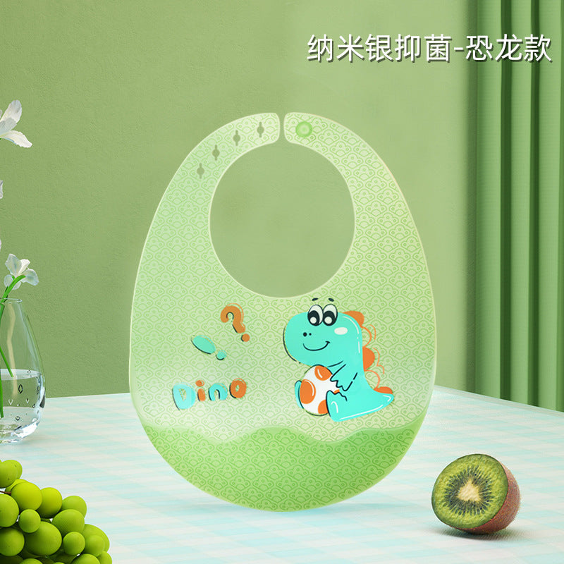 Baby eating waterproof bib baby meal bib silicone kids food supplement toddler child smock feeding special bib
