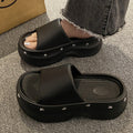 7 thick sole slippers for women summeroutwear soft bottom flip-flops slippers beach bath high heels niche style popular sandals