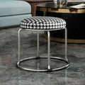 Accessible luxury stoolfor homesoft bag short stool steel bar stool portable practical shoe changing stool coffee table stool carbon steel frame round stool no