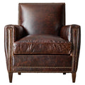 American country leather sofa retro oil wax leather single chair modern accessible luxury living room small casual sofa chair