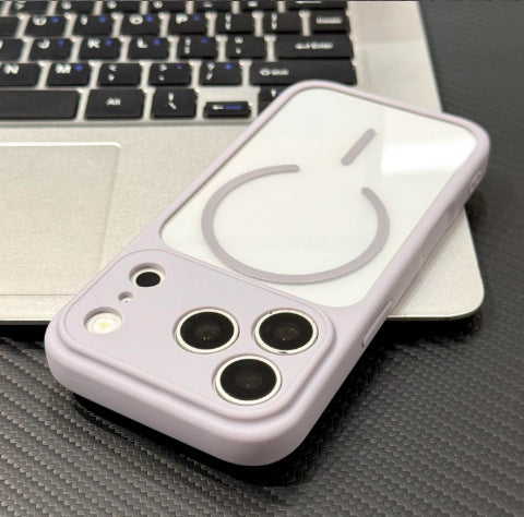 Acrylic magnetic two-tone case, instantly upgrades your iphone to a 17 pro max with a large view window, iphone 18 hard case