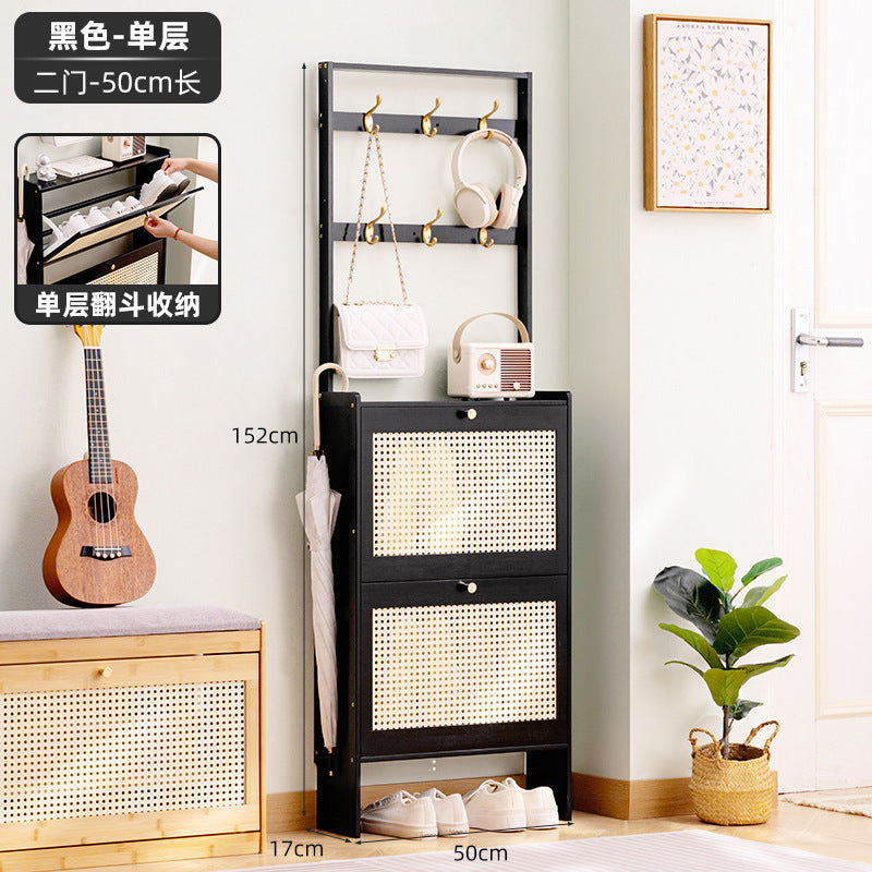 Simple shoe rack household door multi-layer with door dust-proof entry shoe rack shoe cabinet high vertical integrated storage rack