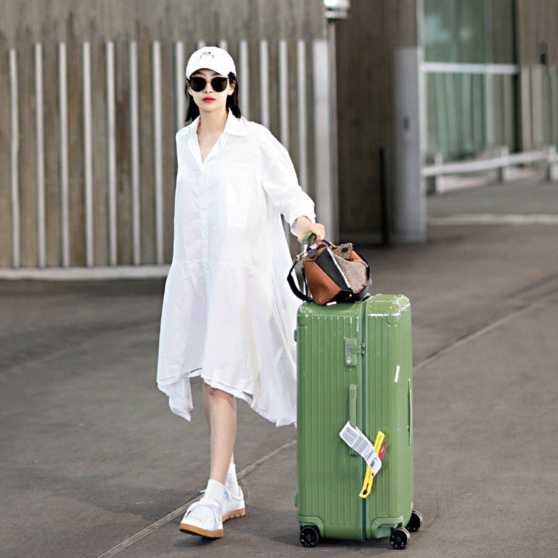 Large capacity password suitcase 32 inches ins Internet celebrity universal wheel thickened trolley case men's and women's zipper suitcase
