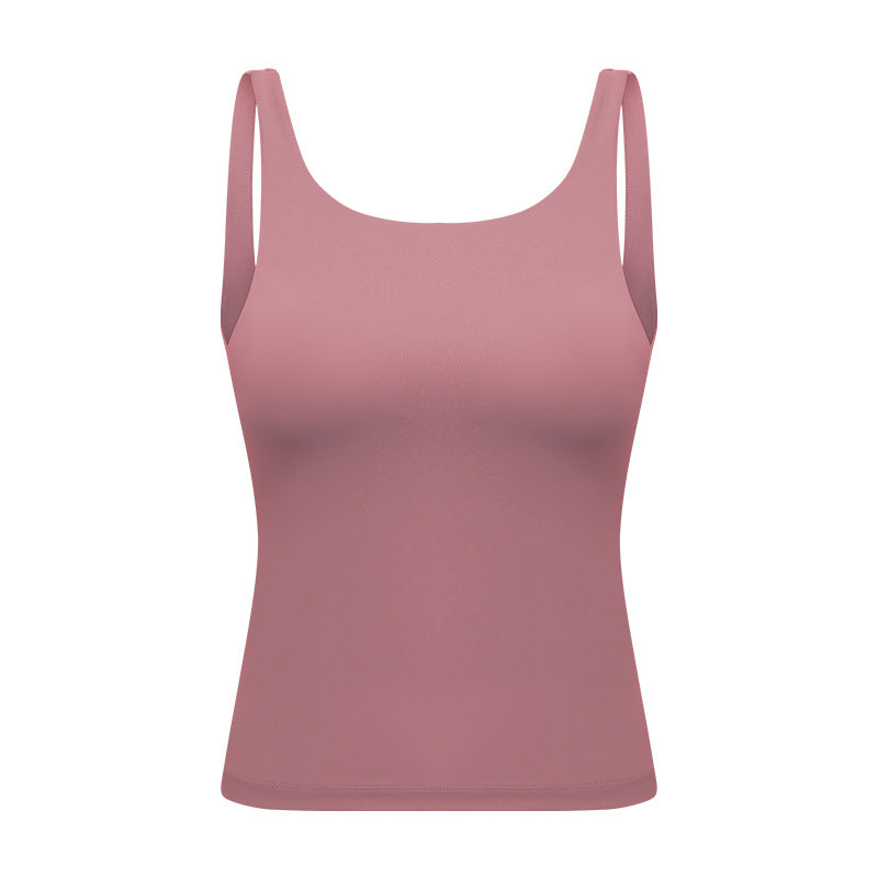 Factory direct sales new arrival yoga clothes women's beautiful straps chest pads long running sports yoga vest in stockdt138