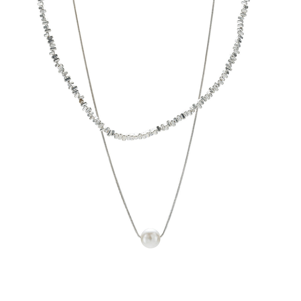 Pearl sweater necklace wholesale cross-border jewelry women's layered high-end light luxury niche irregular autumn and winter clavicle chain