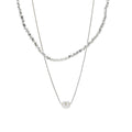 Pearl sweater necklace wholesale cross-border jewelry women's layered high-end light luxury niche irregular autumn and winter clavicle chain