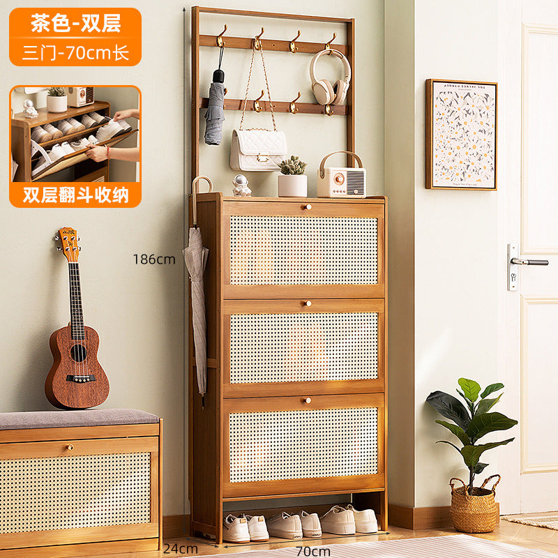 Simple shoe rack household door multi-layer with door dust-proof entry shoe rack shoe cabinet high vertical integrated storage rack