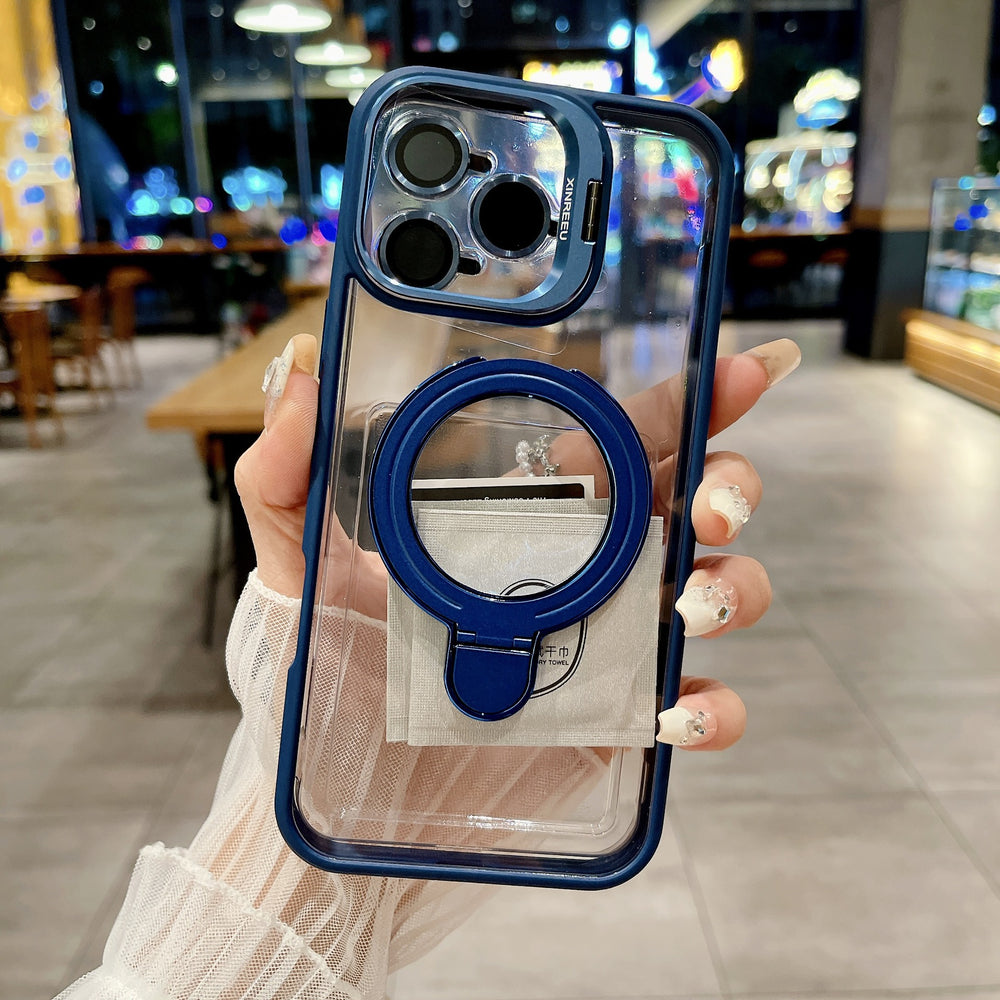 Lens cover holder suitable for apple 17promax mobile phone case magnetic holder iphone16 transparent u1 protective cover