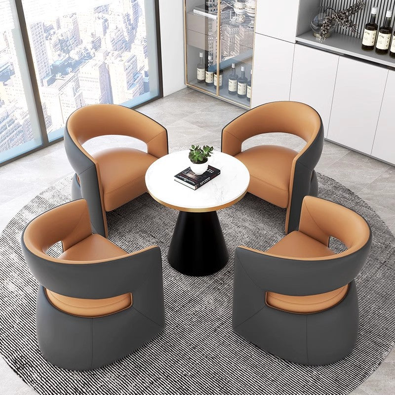 Sales department negotiation table and chairs, hotel lobby, 4s store, business reception sofa, office reception one table and four chairs combination