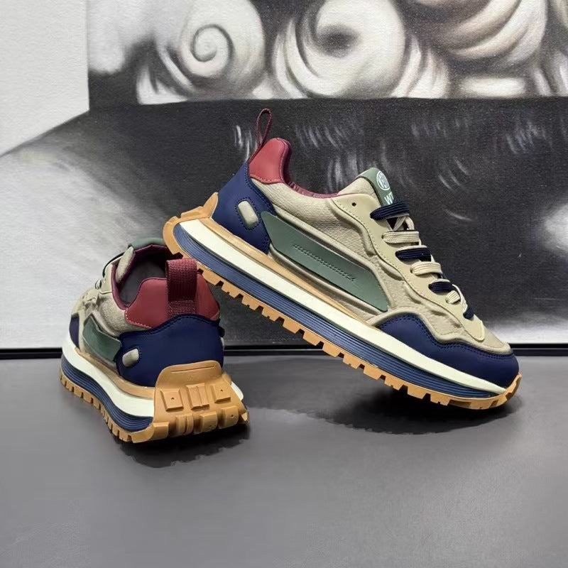 Men's shoes 2026 new spring trendy versatile chunky sole comfortable wear-resistant athletic casual shoes men's hot selling dad shoes