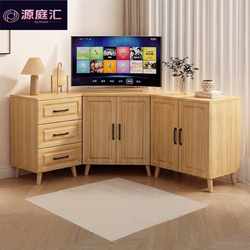 Corner cabinet multifunctional triangular tv stand minimalist creative storage cabinet european light luxury tv cabinet storage unit