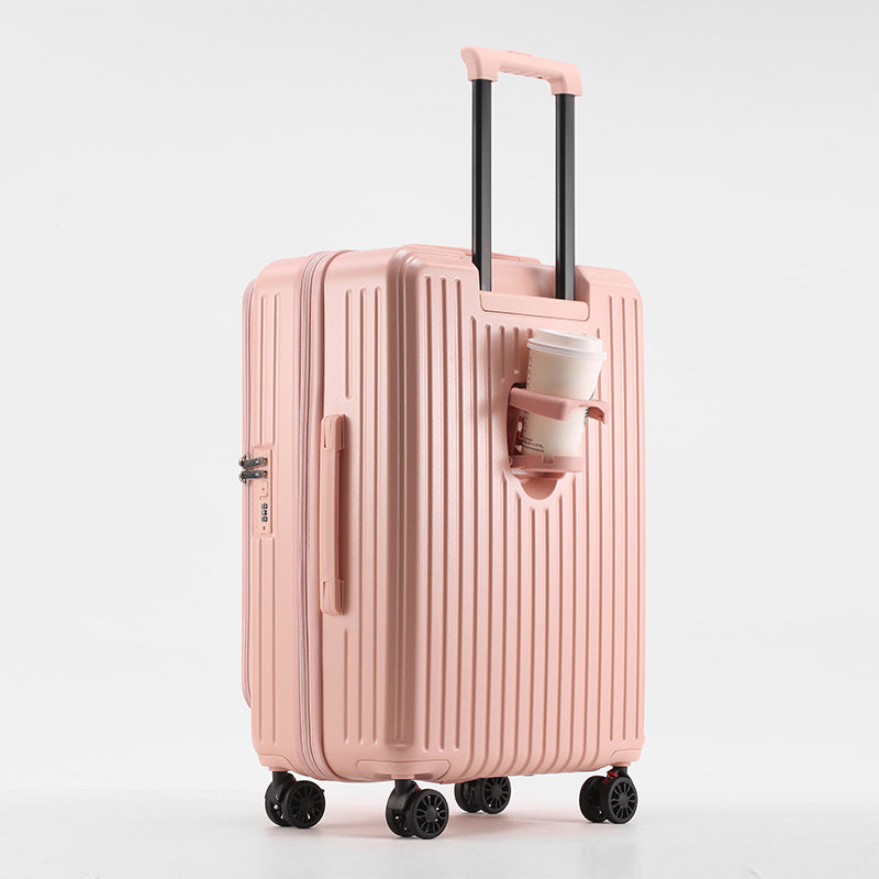 Side open cover three-piece trolley case 20-inch boarding case expandable suitcase 24-inch anti-drop suitcase password box