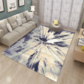 dropshipping living room rug, indoor gilded abstract square print sofa coffee table mat, bedroom bedside rug