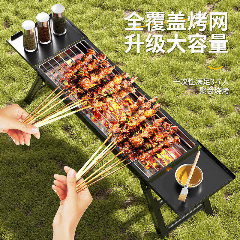 Bbq grill for homebbq grill outdoor light smoke charcoal grill portable foldable barbecue grill rack bbq