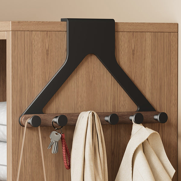 Walnut door rear hook non-punching door back door clothes storage coat hook bedroom bathroom hanger