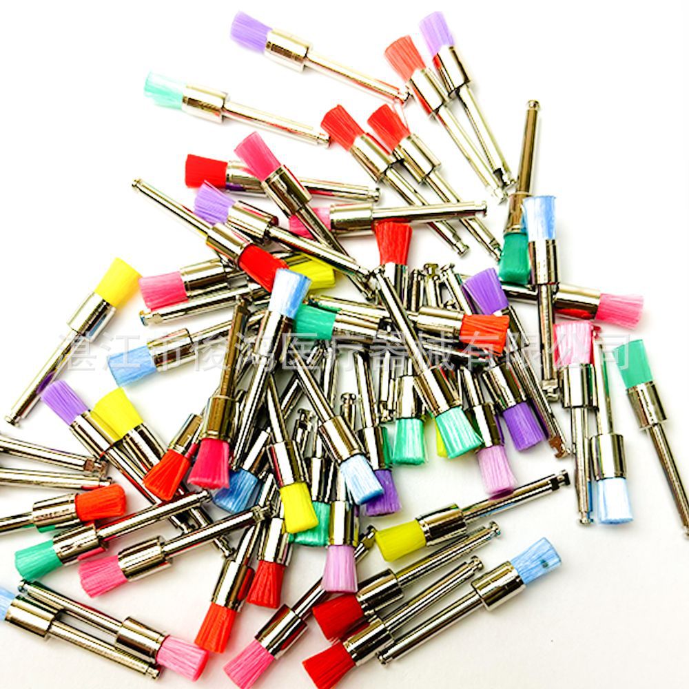 Dental oral cleaning and polishing brush head, color platform brush, cleaning teeth polishing artifact 100 pcs in a box