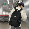 New large capacity backpack - perfect for high school, college, and university students. casual printed backpack with color blocking design, ideal for business trips and travel