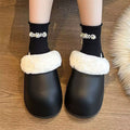 Fashion soft bottom toe-cap cotton slippers for women outwear 2023 autumnew arrival thick bottom cute heattech slippers