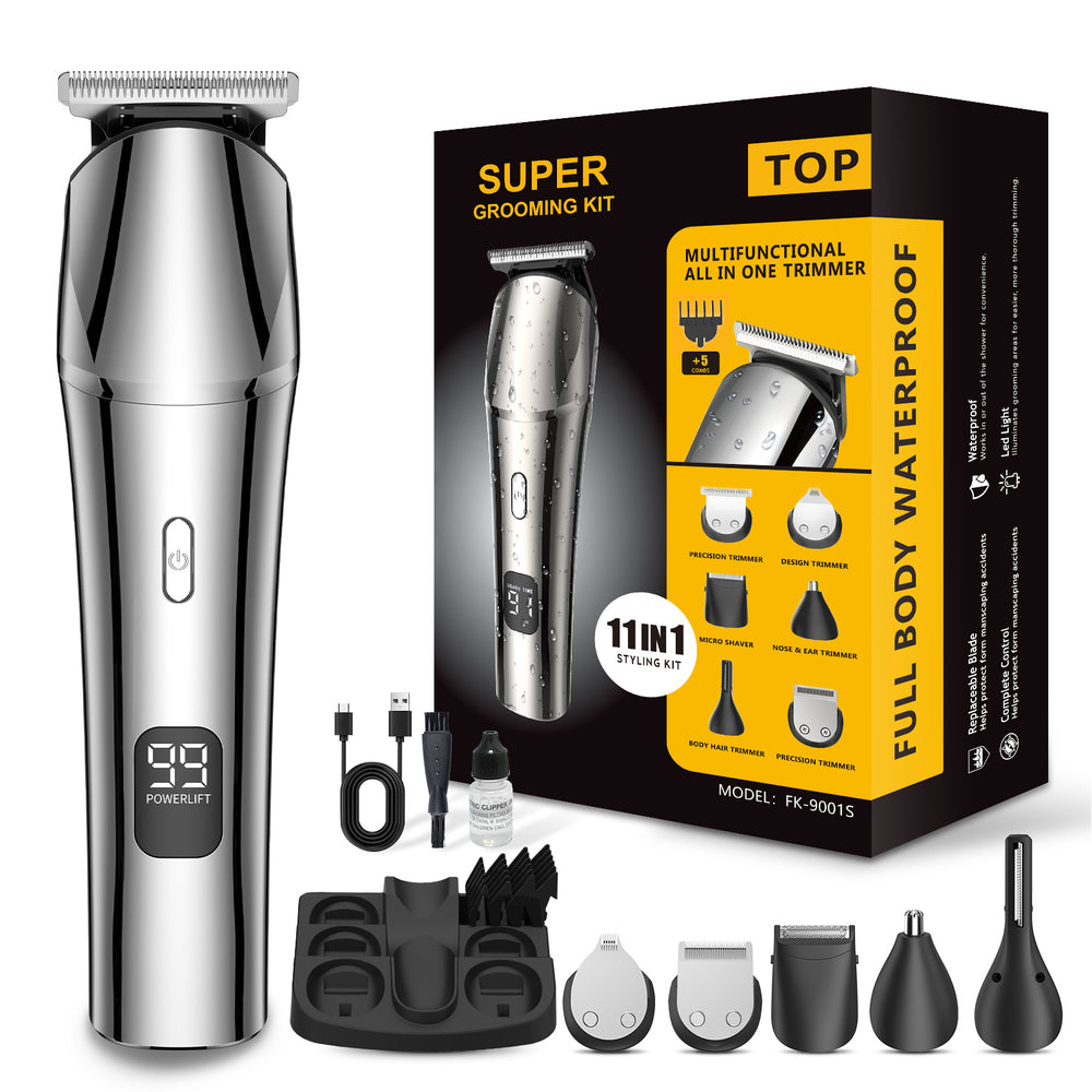 Electric hair clipper multifunctional set - quick charge, full body washable, precision trimming, beard trimmer, home hair clipper - cross-border e-commerce