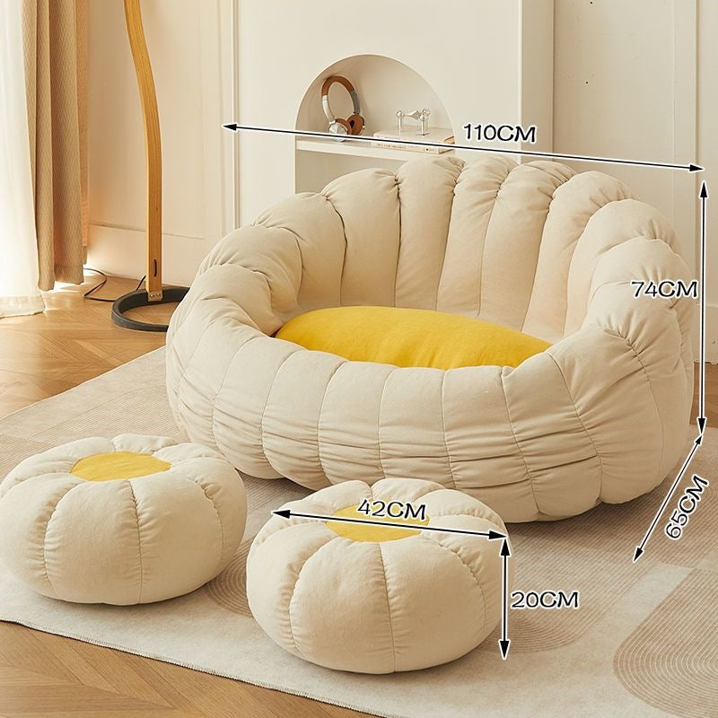 Lazy sofa detachable washable single and double can lie down and sleep lazy nest chair for home small apartment balcony casual bean bag