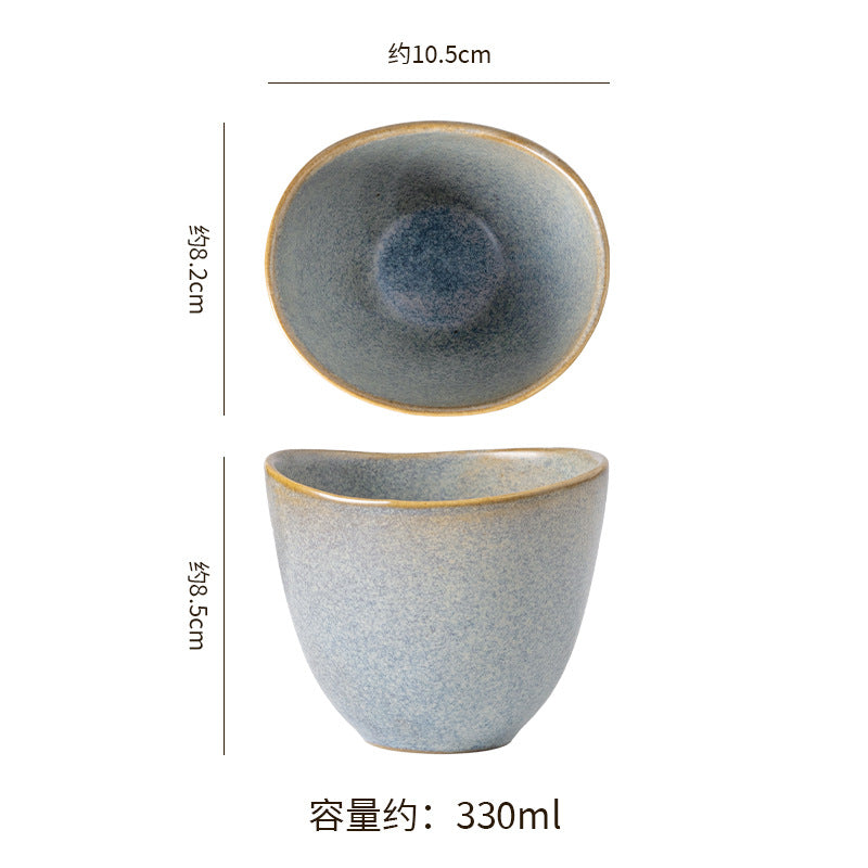 Vintage irregular high-end bowls, plates, and dishes - restaurant, hotel, and home tableware - unique dinnerware for serving dishes, desserts, rice bowls, and plating