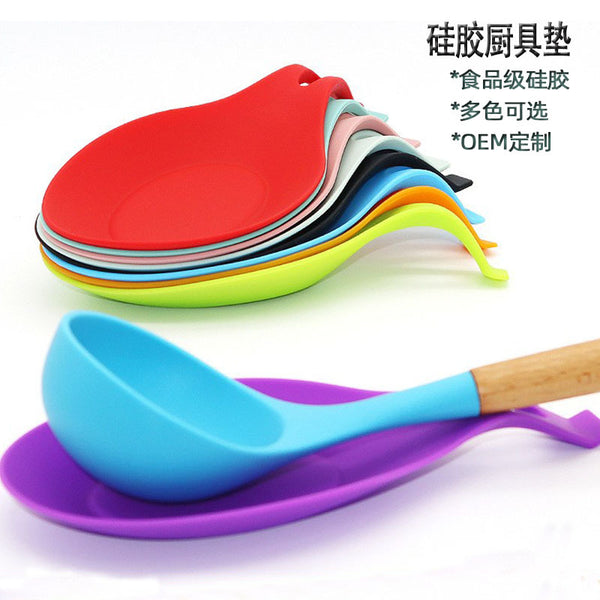 Silicone more taste plate, silicone spoon pad, spoon pad, spoon holder more taste plate, silicone kitchenware manufacturers supply